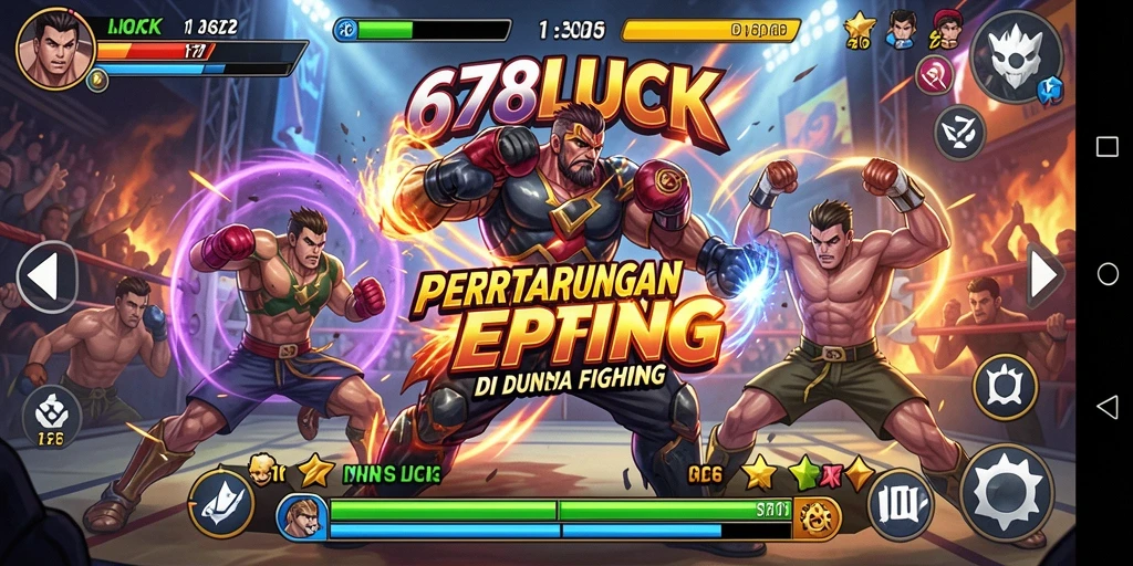 Tangkapan layar utama 678LUCK menampilkan aksi pertarungan yang mendebarkan.