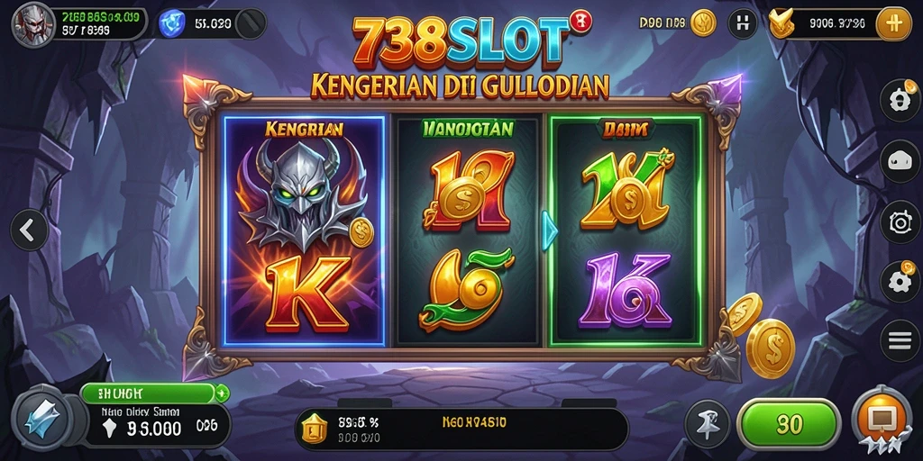 Screenshot gameplay 738SLOT dengan suasana Horror yang mencekam.