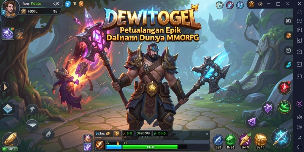Screenshot gameplay DEWITOGEL yang memperlihatkan aksi seru dalam pertempuran MMORPG.