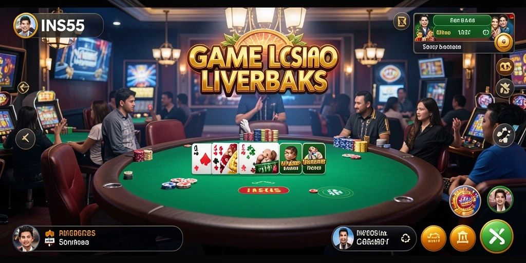 Tampilan gameplay Live Casino yang menggugah selera di INS55.