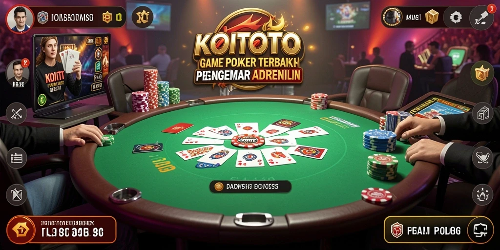 Screenshot KOITOTO menampilkan intensitas permainan Poker yang seru.