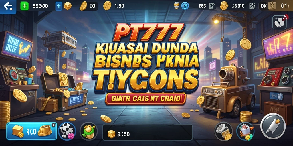 Screenshot utama PT777 menampilkan interaksi bisnis yang dinamis.