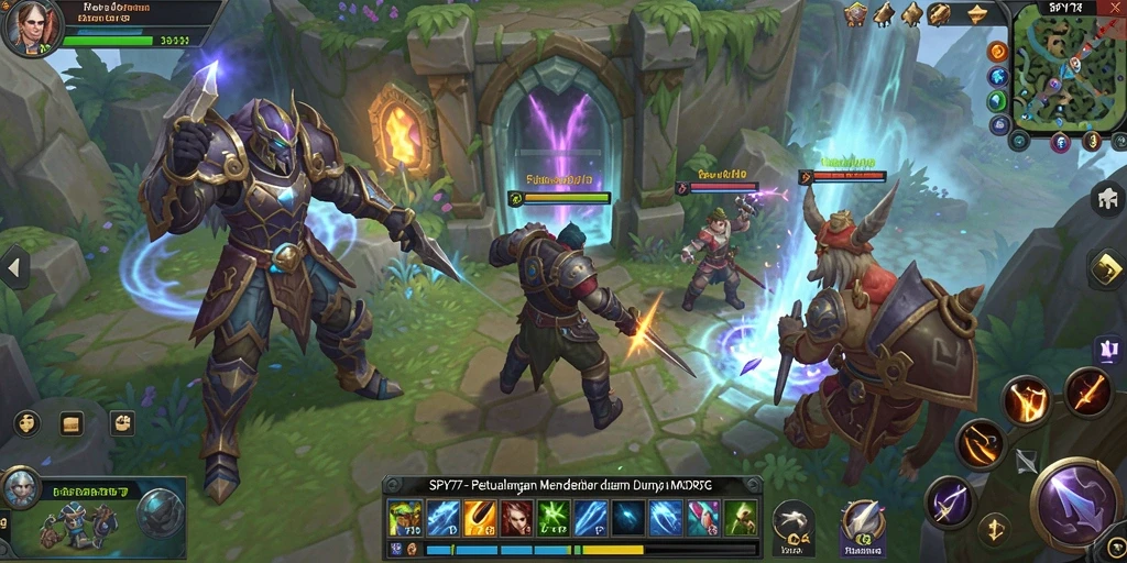 Tangkapan layar gameplay SPY77 yang menunjukkan aksi seru MMORPG.