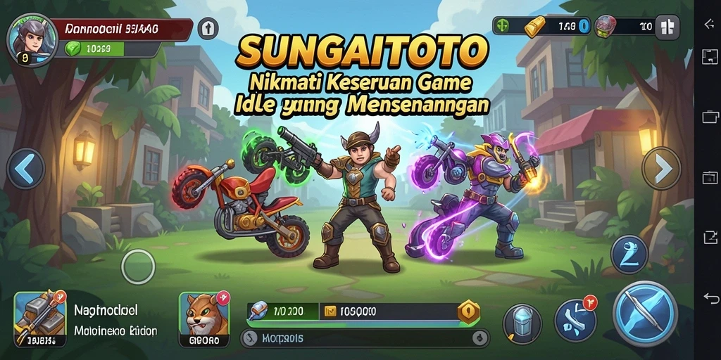 Tangkapan layar SUNGAITOTO menampilkan karakter yang sedang bekerja dalam mode Idle.