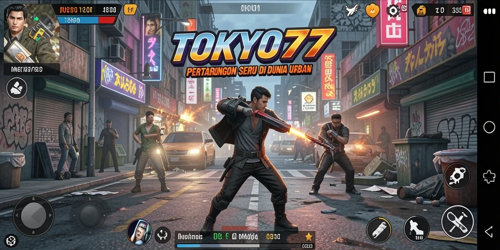 Gameplay seru dan intens dalam TOKYO77.