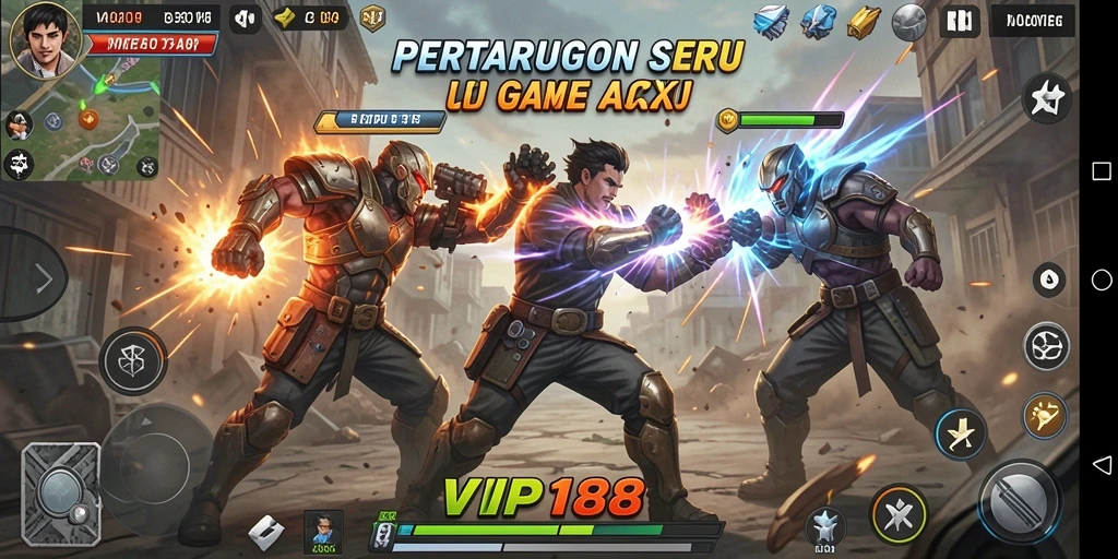 Screenshot menampilkan aksi intens dalam permainan VIP188.