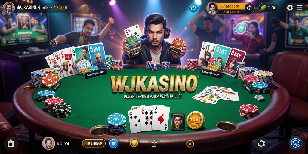 Tampilan gameplay seru dari WJKASINO yang membawa pengalaman poker ke level selanjutnya.